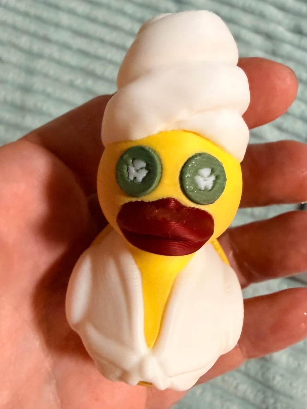 3D Printed Spa Duck for Jeep Ducking Cute Cucumber Spa Duck Figurine
